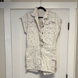 Celebrity Pink White Floral Romper